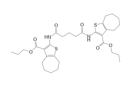 propyl 2-[(5-oxo-5-{[3-(propoxycarbonyl)-5,6,7,8-tetrahydro-4H-cyclohepta[b]thien-2-yl]amino}pentanoyl)amino]-5,6,7,8-tetrahydro-4H-cyclohepta[b]thiophene-3-carboxylate