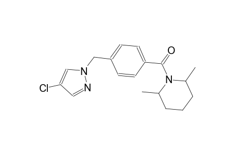 1-{4-[(4-chloro-1H-pyrazol-1-yl)methyl]benzoyl}-2,6-dimethylpiperidine