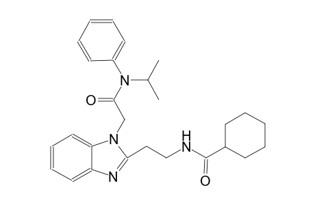 1H-benzimidazole-1-acetamide, 2-[2-[(cyclohexylcarbonyl)amino]ethyl]-N-(1-methylethyl)-N-phenyl-