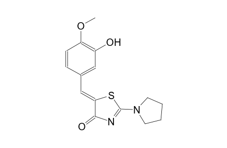 (5Z)-5-(3-hydroxy-4-methoxybenzylidene)-2-(1-pyrrolidinyl)-1,3-thiazol-4(5H)-one