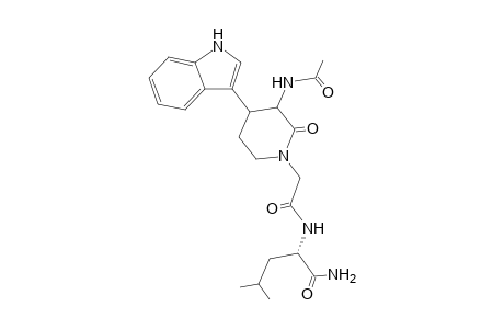 (2S)-2-{2-[(3SR,4SR)-3-Acetamido-4-(3-indolyl)-2-oxo-1-piperidinyl]acetamido}-4-methylpentamide isomer