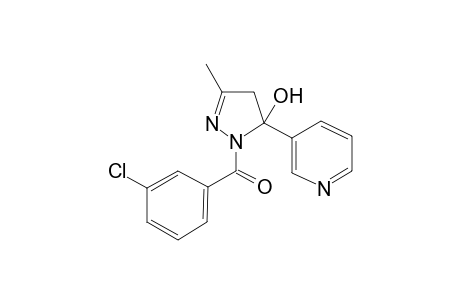 1-(3-chlorobenzoyl)-3-methyl-5-(3-pyridinyl)-4,5-dihydro-1H-pyrazol-5-ol