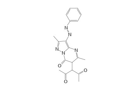 3-(2,5-dimethyl-7-oxo-3-phenylazo-6H-pyrazolo[1,5-a]pyrimidin-6-yl)pentane-2,4-dione
