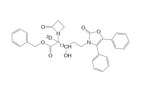 threo Benzyl 5-(4,5-Diphenyl-2-oxo-4-oxazolin-3-yl)-[2-2H,3-13C]-3-hydroxy-2-(2-oxoazeitidin-1-yl)pentanoate