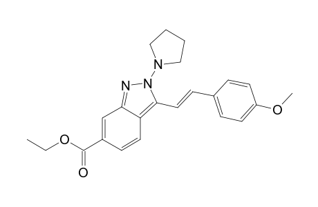 (E)-ethyl-3-(4-methoxystyryl)-2-(pyrrolidin-1-yl)-2H-indazole-6-carboxylate