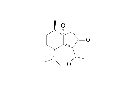 (-)-(1S,6S,9R)-4-Acetyl-1-hydroxy-6-isopropyl-9-methylbicyclo-[4.3.0]non-4-en-3-one