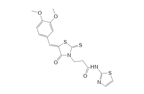 3-thiazolidinepropanamide, 5-[(3,4-dimethoxyphenyl)methylene]-4-oxo-N-(2-thiazolyl)-2-thioxo-, (5Z)-