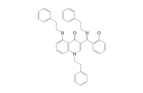 (Z)-3-((2-hydroxyphenyl)(phenethylimino)methyl)-1-phenethyl-5-(phenethylamino)quinolin-4(1H)-one