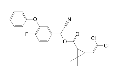 .alpha.-Cyano-3-phenoxy-4-fluorobenzyl 2,2-dimethyl-3-(2,2-dichloroethenyl)cyclopropanecarboxylate