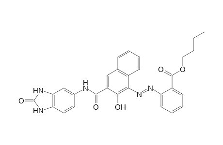 Benzoic acid, 2-[[3-[[(2,3-dihydro-2-oxo-1H-benzimidazol-5-yl)amino]carbonyl]-2-hydroxy-1-naphthalenyl]azo]-, butyl ester