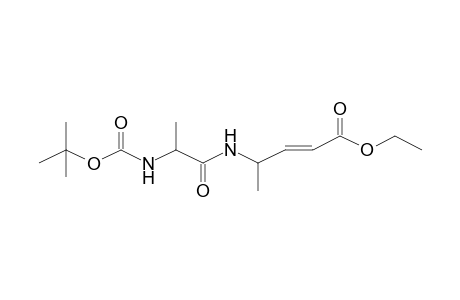 2-(E)-Pentenoic acid, (4S)-4-[(t-butoxycarbonyl-(R)-alanyl)amino]-, ethyl ester