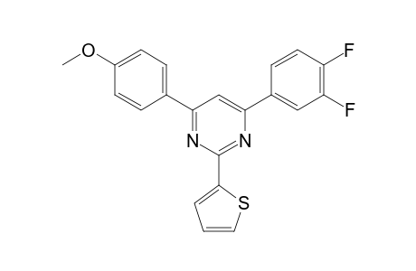 Pyrimidine, 4-(3,4-difluorophenyl)-6-(4-methoxyphenyl)-2-(2-thienyl)-