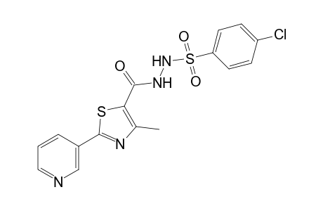 1-[(p-chlorophenyl)sulfonyl]-2-{[4-methyl-2-(3-pyridyl)-5-thiazolyl]carbonyl}hydrazine