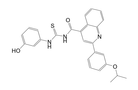 N-(3-hydroxyphenyl)-N'-{[2-(3-isopropoxyphenyl)-4-quinolinyl]carbonyl}thiourea