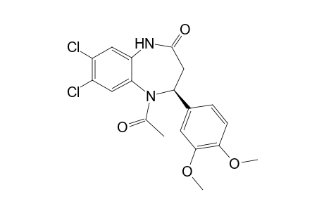 (S)-5-acetyl-7,8-dichloro-4-(3,4-dimethoxyphenyl)-4,5-dihydro-1H-benzo[b][1,4]diazepin-2(3H)-one