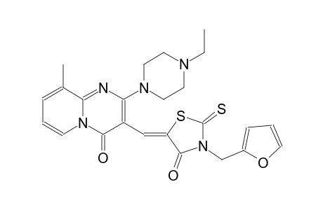 2-(4-ethyl-1-piperazinyl)-3-{(Z)-[3-(2-furylmethyl)-4-oxo-2-thioxo-1,3-thiazolidin-5-ylidene]methyl}-9-methyl-4H-pyrido[1,2-a]pyrimidin-4-one