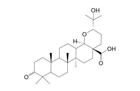 17,24-Epoxy-25-hydroxy-3-oxobaccharan-21-oic acid