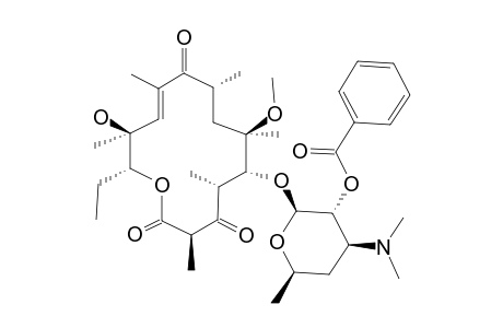 #6;(10E)-3-DE-[(2,6-DIDEOXY-3-C-METHYL-3-O-METHYL-ALPHA-L-RIBO-HEXOPYRANOSYL)-OXY]-10,11-DIDEHYDRO-11-DEOXY-6-O-METHYL-3-OXO-ERYTHROMYCIN-2'-BENZOATE;(3R,5R,6R