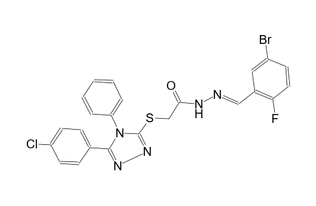 acetic acid, [[5-(4-chlorophenyl)-4-phenyl-4H-1,2,4-triazol-3-yl]thio]-, 2-[(E)-(5-bromo-2-fluorophenyl)methylidene]hydrazide