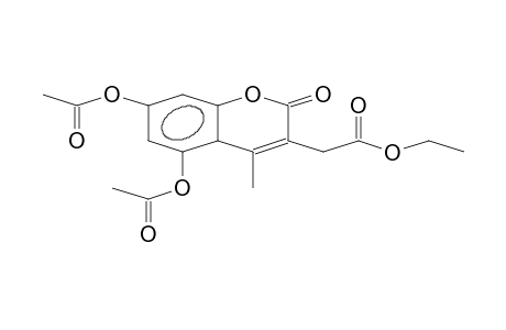 5,7-Diacetoxy-3-ethoxycarbonylmethyl-4-methyl-coumarin