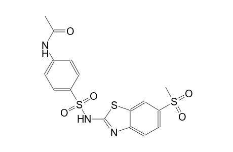 N-[4-({[6-(methylsulfonyl)-1,3-benzothiazol-2-yl]amino}sulfonyl)phenyl]acetamide