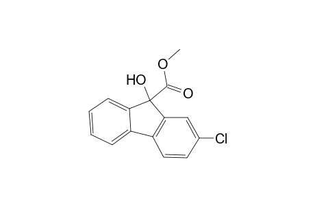 9H-Fluorene-9-carboxylic acid, 2-chloro-9-hydroxy-, methyl ester