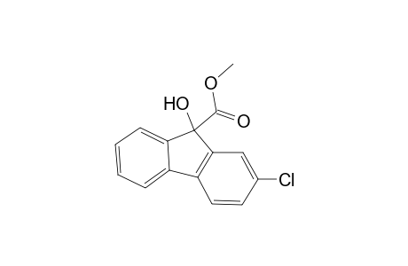 9H-Fluorene-9-carboxylic acid, 2-chloro-9-hydroxy-, methyl ester