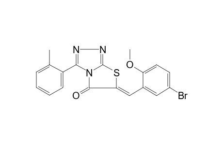 (6Z)-6-(5-bromo-2-methoxybenzylidene)-3-(2-methylphenyl)[1,3]thiazolo[2,3-c][1,2,4]triazol-5(6H)-one