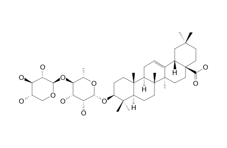 3-O-[BETA-D-XYLOPYRANOSYL-(1->4)-ALPHA-L-RHAMNOPYRANOSYL]-OLEANOIC-ACID