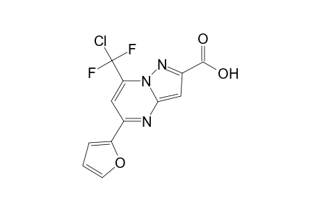7-[chloranyl-bis(fluoranyl)methyl]-5-(furan-2-yl)pyrazolo[1,5-a]pyrimidine-2-carboxylic acid