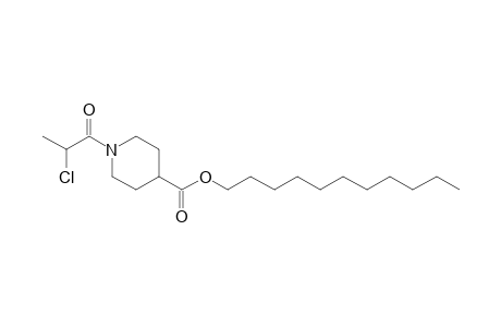 Isonipecotic acid, N-(2-chloropropionyl)-, undecyl ester