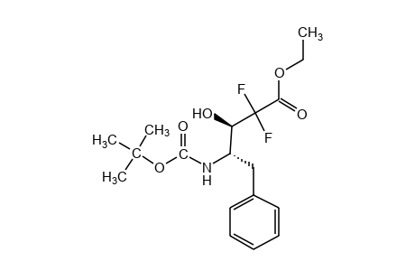4(S)-(CARBOXYAMINO)-2,2-DIFLUORO-3(R)-HYDROXY-5-PHENYLVALERIC ACID, N-tert-BUTYL 1-ETHYL ESTER