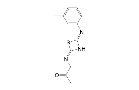 1-[[4-(3-methylanilino)-1,3-thiazet-2-ylidene]amino]-2-propanone