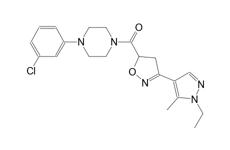 piperazine, 1-(3-chlorophenyl)-4-[[3-(1-ethyl-5-methyl-1H-pyrazol-4-yl)-4,5-dihydro-5-isoxazolyl]carbonyl]-