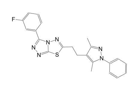 [1,2,4]triazolo[3,4-b][1,3,4]thiadiazole, 6-[2-(3,5-dimethyl-1-phenyl-1H-pyrazol-4-yl)ethyl]-3-(3-fluorophenyl)-