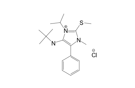 4-(tert-Butylamino)-1-methyl-2-(methylthio)-5-phenyl-3-isopropylimidazolium Chloride