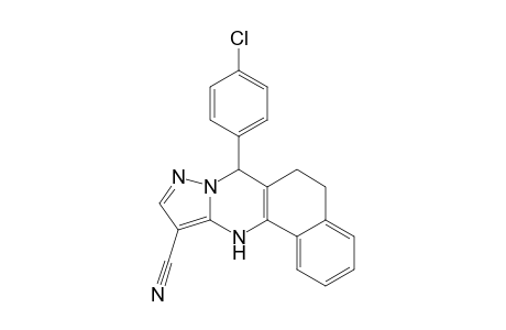 7-(4-chlorophenyl)-5,6,7,12-tetrahydrobenzo[h]pyrazolo[5,1-b]quinazoline-11-carbonitrile