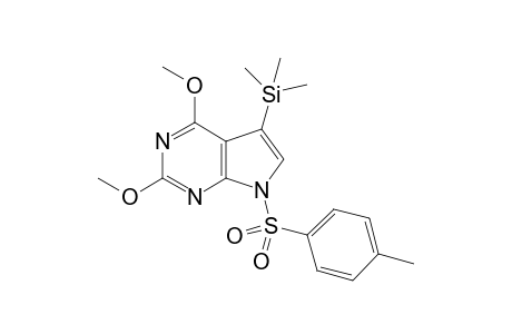 2,4-Dimethoxy-7-tosyl-5-(trimethylsilyl)-7H-pyrrolo[2,3-d]pyrimidine