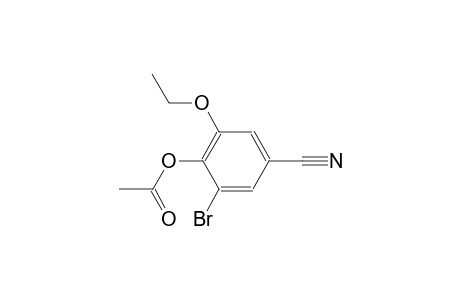 2-bromo-4-cyano-6-ethoxyphenyl acetate