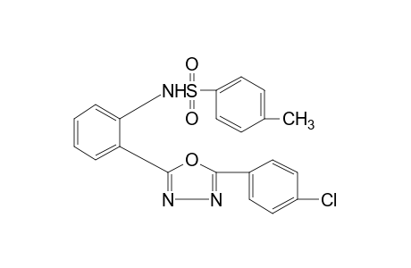 2'-[5-(p-chlorophenyl)-1,3,4-oxadiazol-2-yl]-p-toluenesulfonanilide