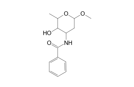 .alpha.-L-Lyxo-Hexopyranoside, methyl 3-(benzoylamino)-2,3,6-trideoxy-
