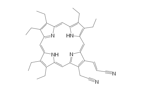 3-(3-Cyanomethyl-7,8,12,13,17,18-hexaethyl-22,24-dihydro-porphin-2-yl)-acrylonitrile