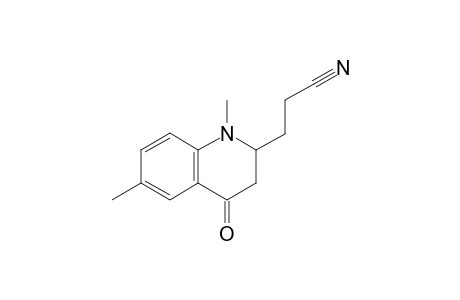 3-(1,6-Dimethyl-4-oxo-1,2,3,4-tetrahydroquinolin-2-yl)propanenitrile