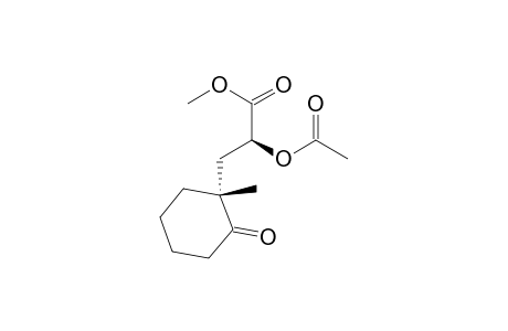 (2R,2'S)-2-Methyl-2-[2-acetoxy-2-(methoxycarbonyl)ethyl]cyclohexanone
