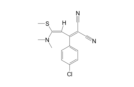 2-CYANO-3-(4-CHLOROPHENYL)-5-DIMETHYLAMINO-5-METHYLTHIO-PENTA-2,4-DIENE-NITRILE
