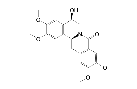 (5R*,14S*)-5-Hydroxy-2,3,10,11-tetramethoxy-8(H)-5,6,13,14-tetrahydroprotoberberin-8-one