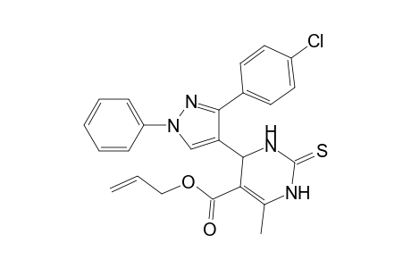 5-pyrimidinecarboxylic acid, 4-[3-(4-chlorophenyl)-1-phenyl-1H-pyrazol-4-yl]-1,2,3,4-tetrahydro-6-methyl-2-thioxo-, 2-propenyl ester