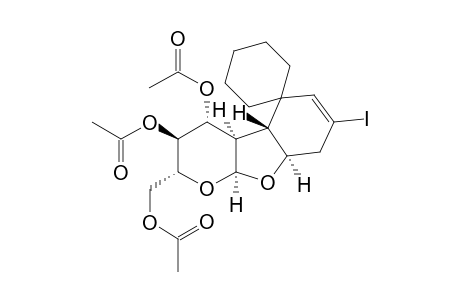 2(R),3(S),4(R),4a(R),4b(R),8a(R),9a(S)-2-Acetoxymethyl-5,5-cyclohexylene-7-iodo-3,4,4a,4b,5,8,8a,9a-octahydro-2H-pyrano[2,3-b]benzofuran-3,4-diol diacetate