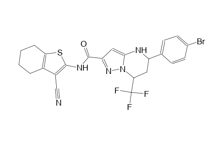 5-(4-bromophenyl)-N-(3-cyano-4,5,6,7-tetrahydro-1-benzothien-2-yl)-7-(trifluoromethyl)-4,5,6,7-tetrahydropyrazolo[1,5-a]pyrimidine-2-carboxamide