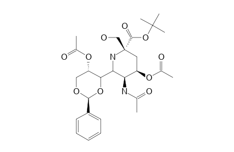 TERT.-BUTYL-5-ACETAMIDO-4,8-DI-O-ACETYL-2-AMINO-2-N,6-ANHYDRO-7,9-O-BENZYLIDENE-2,3,5-TRIDEOXY-2-C-(HYDROXYMETHYL)-D-ERYTHRO-L-ALLO-NONONATE